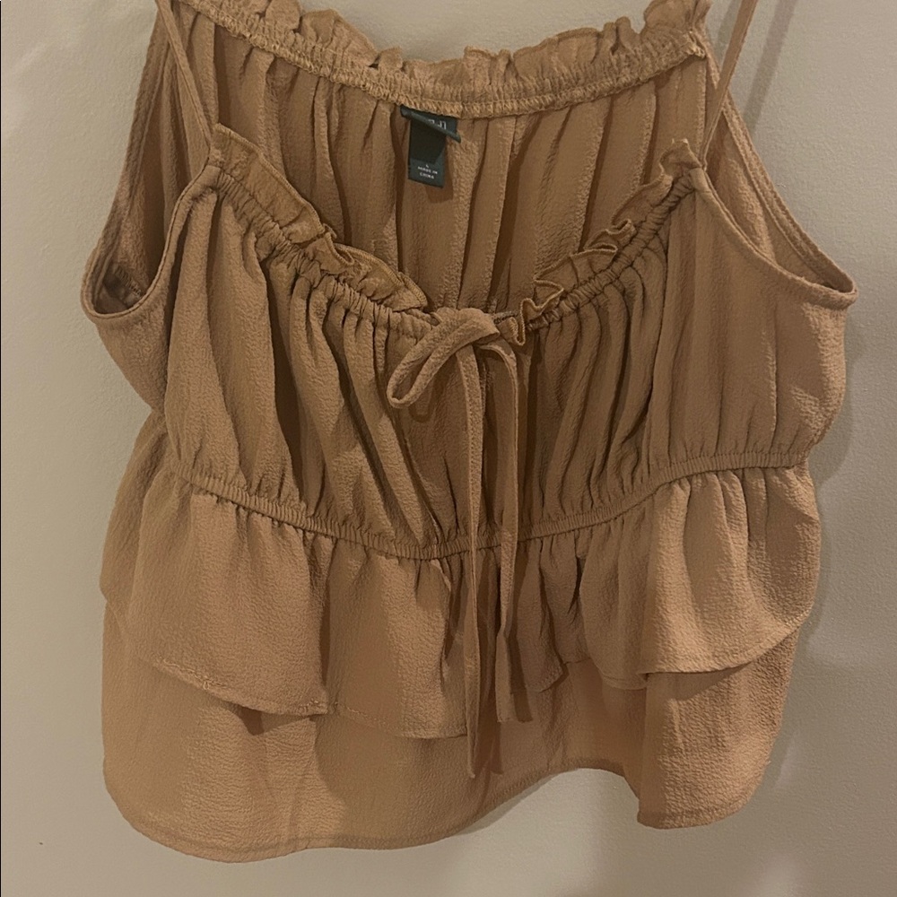 Wild Fable Brown Textured Top